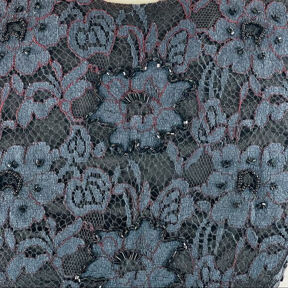 Cache vintage navy fit and flare lace beaded bodice - Picture 10 of 10